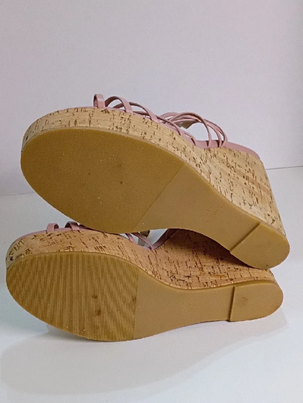 Stuart Weitzman Seascape Pink Blush Wedge Sandals - Picture 5 of 6
